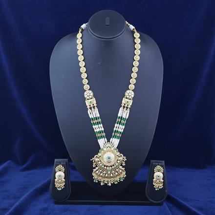 Antique Meenakari Pendant Set With Gold Plating