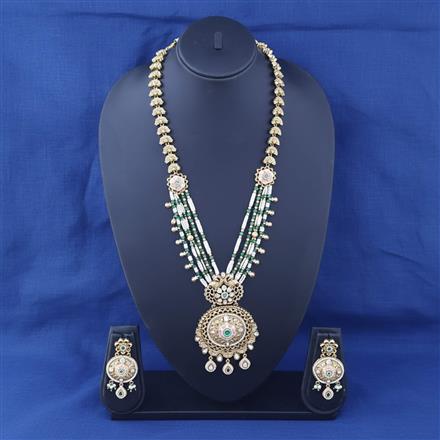 Antique Meenakari Pendant Set With Gold Plating