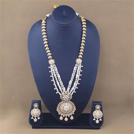 Antique Meenakari Pendant Set With Gold Plating