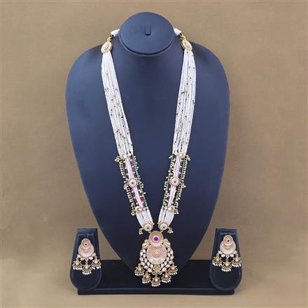 Antique Meenakari Pendant Set With Gold Plating