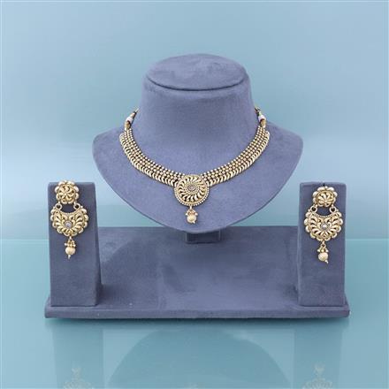 Antique Classic Necklace Set With Gold Plating