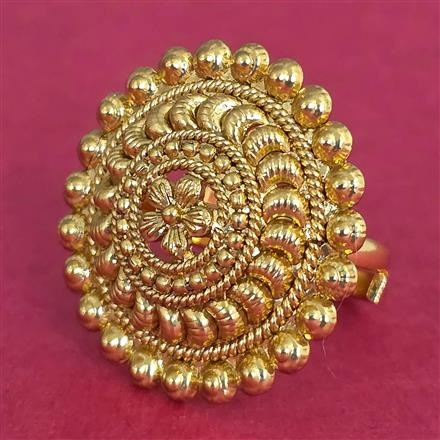 Antique Adjustable Ring With Gold Plating