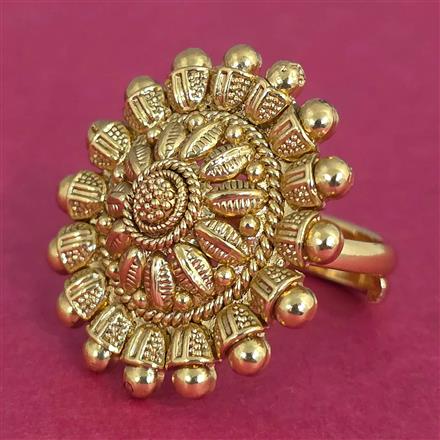 Antique Adjustable Ring With Gold Plating