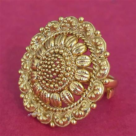 Antique Adjustable Ring With Gold Plating