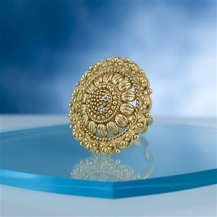 Antique Adjustable Ring With Gold Plating
