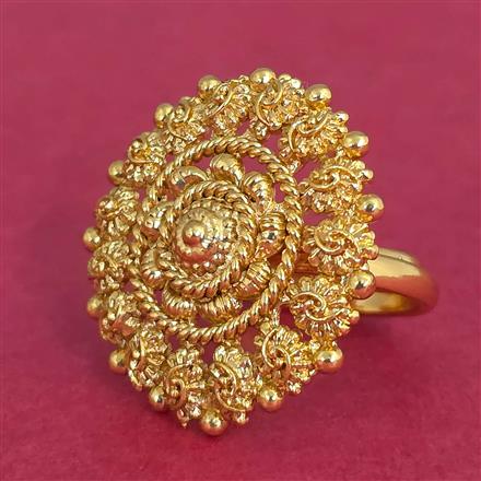 Antique Adjustable Ring With Gold Plating
