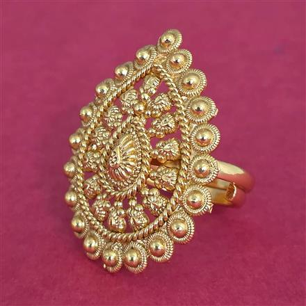 Antique Adjustable Ring With Gold Plating