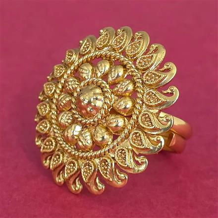 Antique Adjustable Ring With Gold Plating