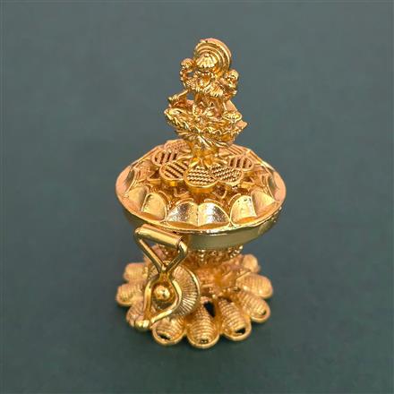Antique Temple Sindoor Box With Matte Gold Plating