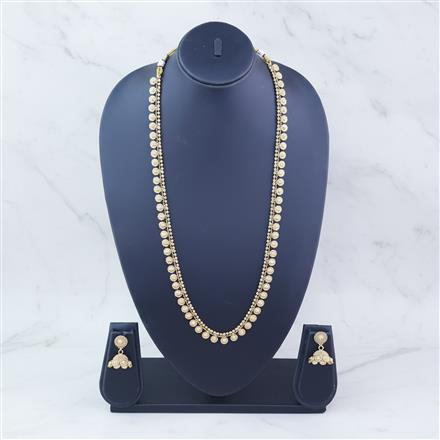 Antique Long Necklace Set With Gold Plating