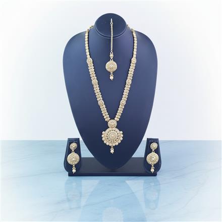 Antique Long Necklace Set With Gold Plating