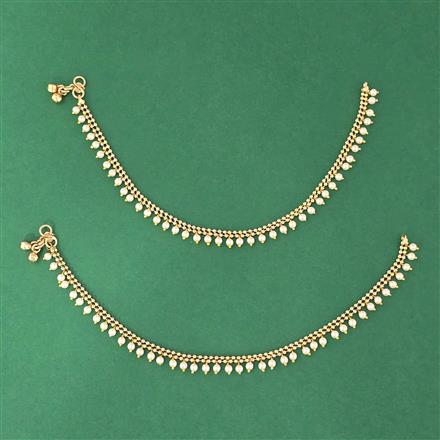 Antique Moti Payal With Gold Plating