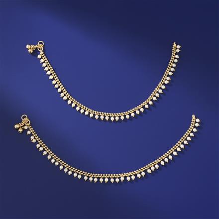 Antique Moti Payal With Gold Plating