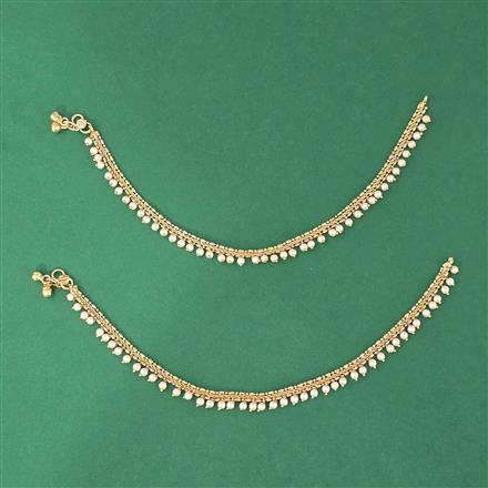 Antique Moti Payal With Gold Plating