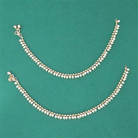 Antique Moti Payal With Gold Plating