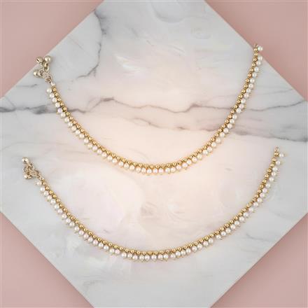 Antique Moti Payal With Gold Plating