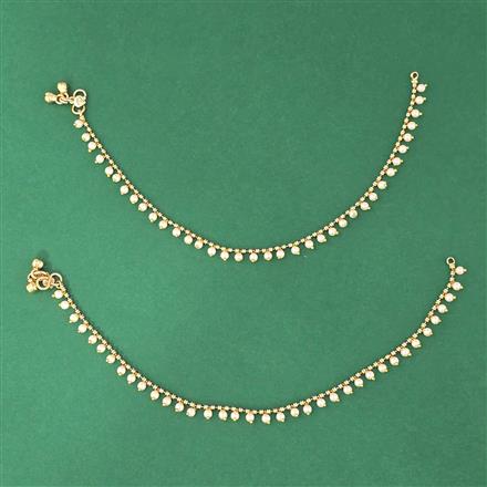 Antique Moti Payal With Gold Plating