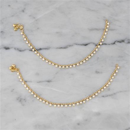 Antique Moti Payal With Gold Plating