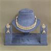 Antique Classic Necklace Set With Matte Gold Plating
