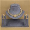 Antique Classic Necklace Set With Matte Gold Plating