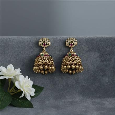 Antique Jhumki With Gold Plating