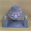 Antique Moti Necklace Set With Matte Gold Plating