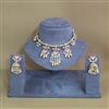 Antique Moti Necklace Set With Matte Gold Plating
