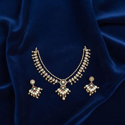 Antique Classic Necklace Set With Gold Plating