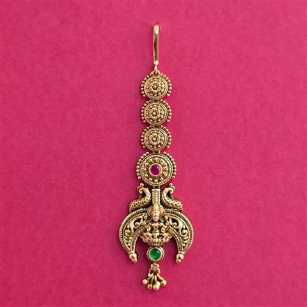 Antique Temple Tikka With Gold Plating