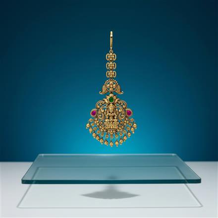 Antique Temple Tikka With Gold Plating