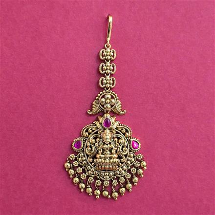 Antique Temple Tikka With Gold Plating