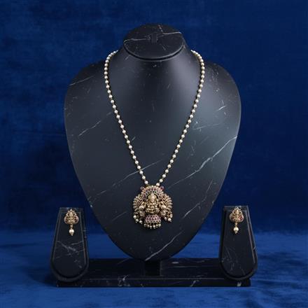 Antique Temple Pendant Set With Gold Plating