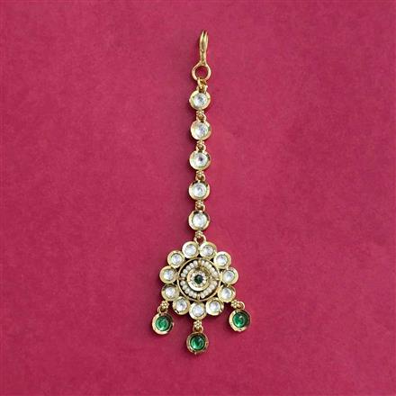 Antique Moti Tikka With Gold Plating