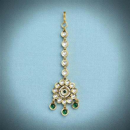 Antique Moti Tikka With Gold Plating