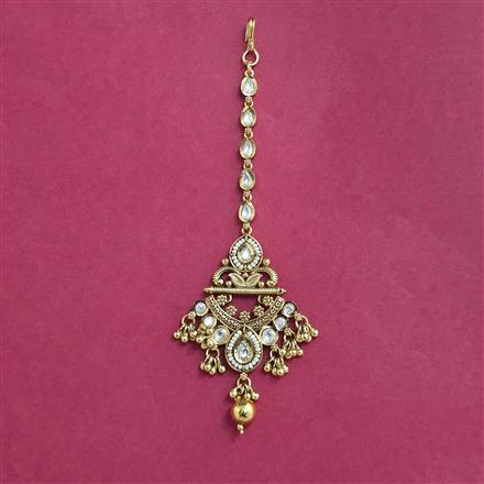 Antique Moti Tikka With Gold Plating