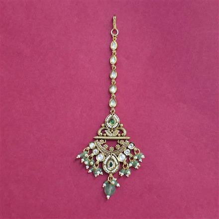 Antique Moti Tikka With Gold Plating
