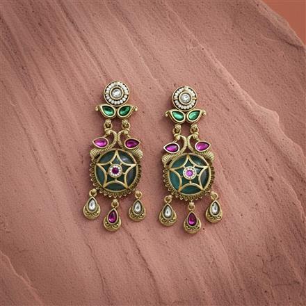 Antique Moti Earring With Gold Plating