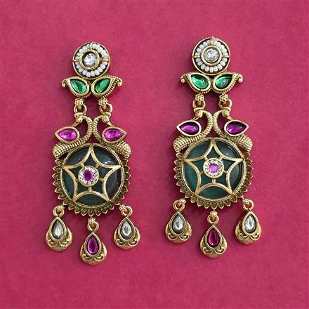 Antique Moti Earring With Gold Plating