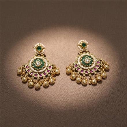 Antique Moti Earring With Gold Plating