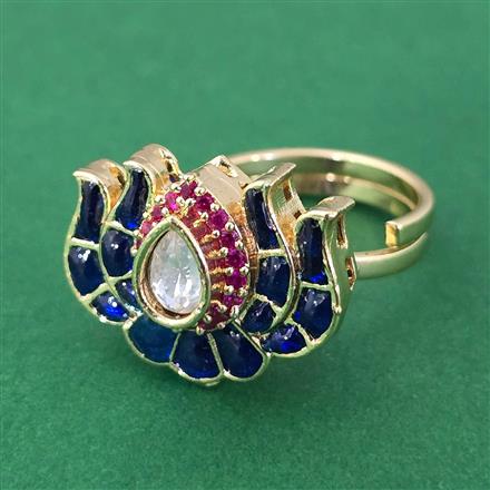 Antique Adjustable Ring With Carat Gold Plating