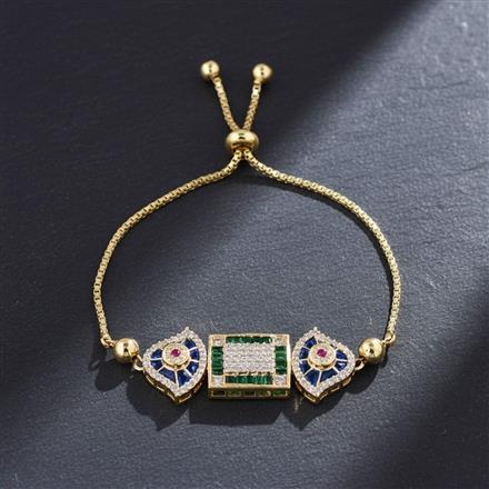 Antique Adjustable Bracelet With Carat Gold Plating
