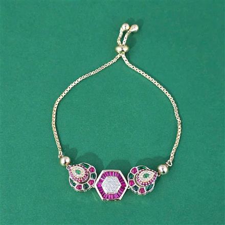 Antique Adjustable Bracelet With Carat Gold Plating