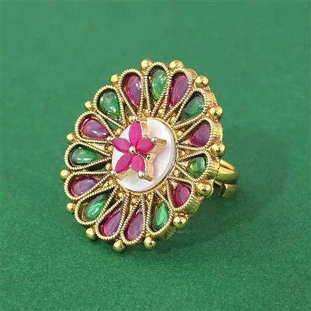 Antique Adjustable Ring With Gold Plating