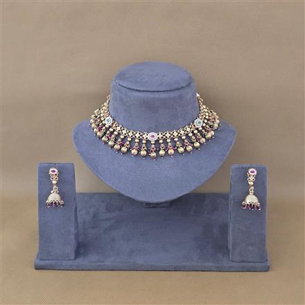 Antique Classic Necklace Set With Gold Plating