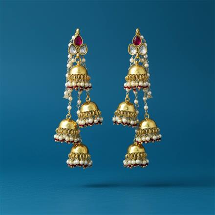 Antique Moti Earring With Gold Plating