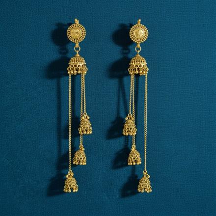 Antique Jhumki With Gold Plating