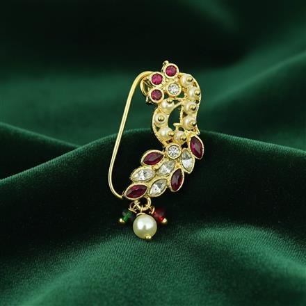 Antique Pressing Nose Ring With Gold Plating