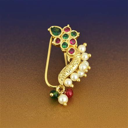 Antique Pressing Nose Ring With Gold Plating
