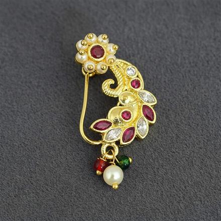 Antique Pressing Nose Ring With Gold Plating