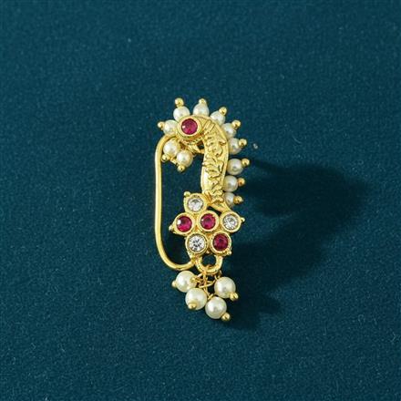 Antique Pressing Nose Ring With Gold Plating